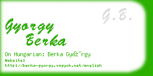 gyorgy berka business card